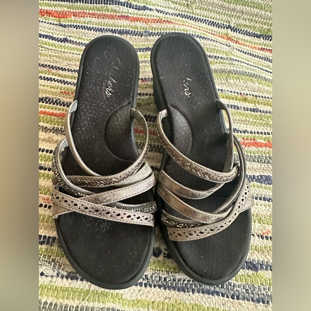Final Markdown! Skechers Rumbler Wave Lassie Sandal, silver - silver sz 10